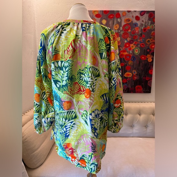 STAUD
Vincent Linen Long Sleeve Tunic In Capri M - Picture 7 of 14